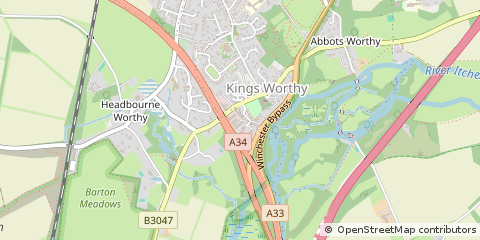 Map of Winchester, Hampshire