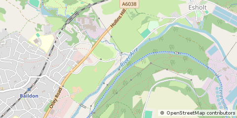 Map of Shipley, Bradford, West Yorkshire