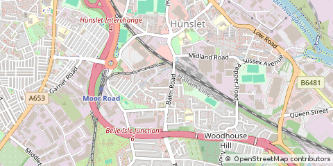 Map of Leeds, West Yorkshire