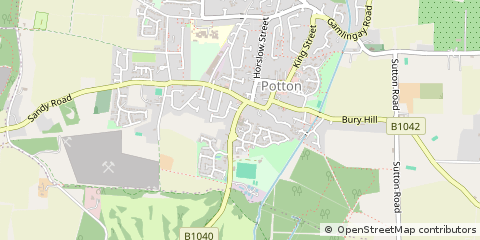 Map of Potton, Bedfordshire