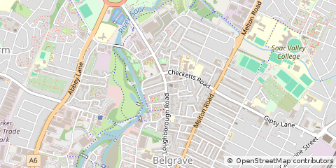 Map of Leicester, Leicestershire