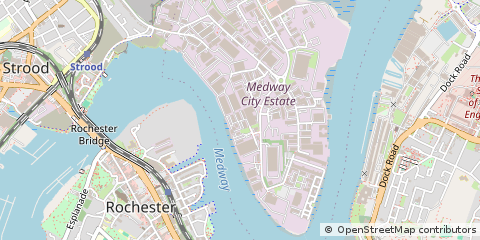 Map of Rochester, Kent