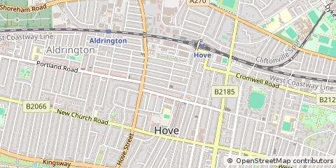 Map of Hove, East Sussex