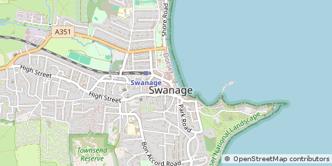 Map of Swanage, Dorset