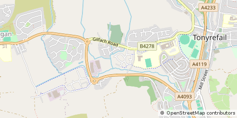 Map of Porth, Rhondda Cynon Taff