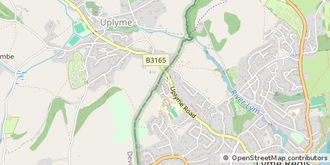 Map of Lyme Regis, Dorset