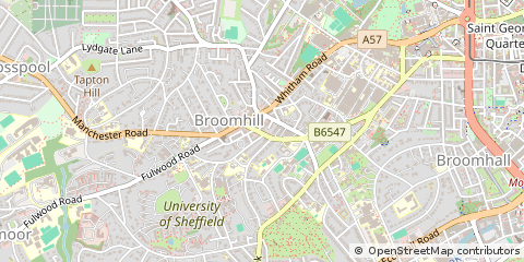Map of Sheffield