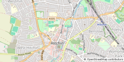 Map of Hitchin, Hertfordshire