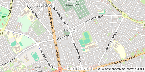 Map of South Shields, Tyne and Wear