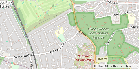 Map of Northwood, Middlesex