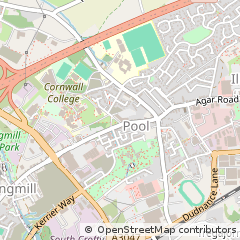 Map of Redruth, Cornwall