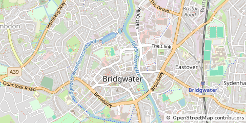 Map of Bridgwater, Somerset