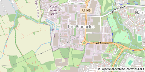 Map of Harlow, Essex