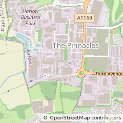 Map of Harlow, Essex