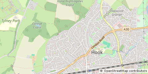 Map of Hook, Hampshire