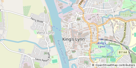 Map of King's Lynn, Norfolk