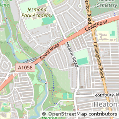 Map of Newcastle Upon Tyne