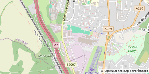 Map of Rochester, Kent
