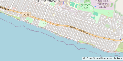 Map of Peacehaven, East Sussex
