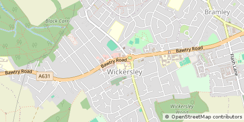 Map of Rotherham