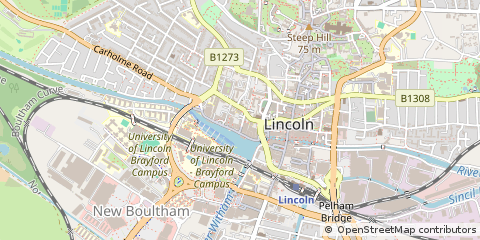 Map of Lincoln, Lincolnshire