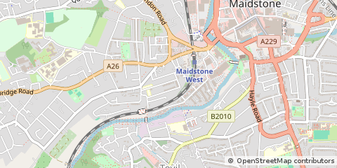 Map of Maidstone, Kent