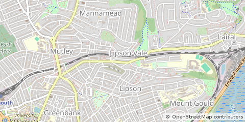 Map of Plymouth, Devon