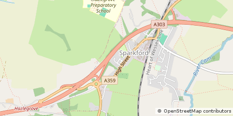 Map of Sparkford, Somerset