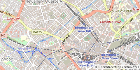Map of Birmingham, West Midlands