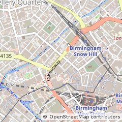 Map of Birmingham, West Midlands