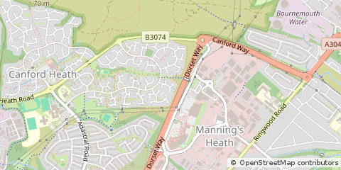 Map of Poole, Dorset