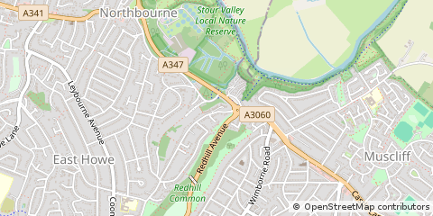 Map of Bournemouth, Dorset