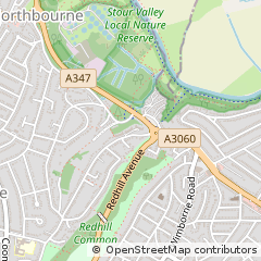Map of Bournemouth, Dorset