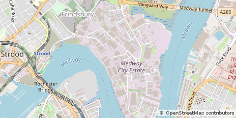 Map of Rochester, Kent