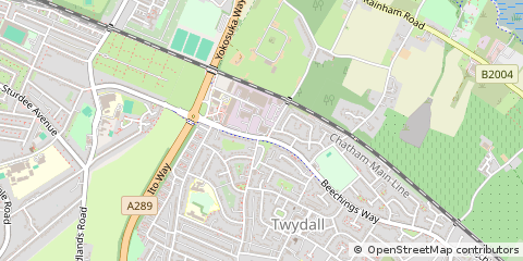 Map of Beechings Way,gillingham, Kent