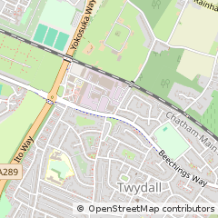 Map of Beechings Way,gillingham, Kent