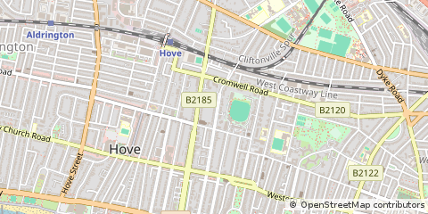Map of Hove, East Sussex