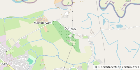 Map of Llanymynech, Powys