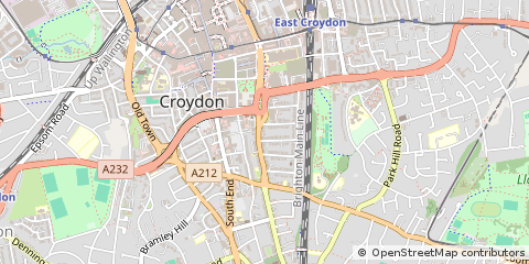 Map of Croydon