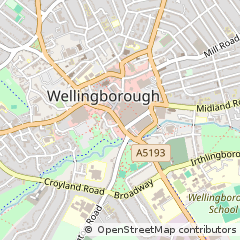 Map of Wellingborough, Northants