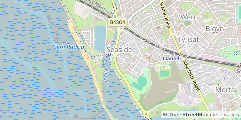 Map of Llanelli, Dyfed