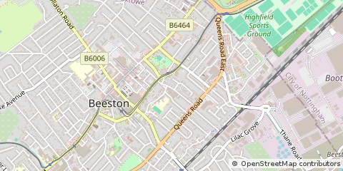 Map of Nottingham, Nottinghamshire