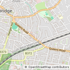 Map of Weybridge, Surrey