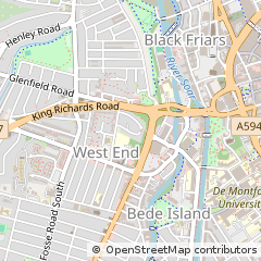 Map of Leicester, Leicestershire