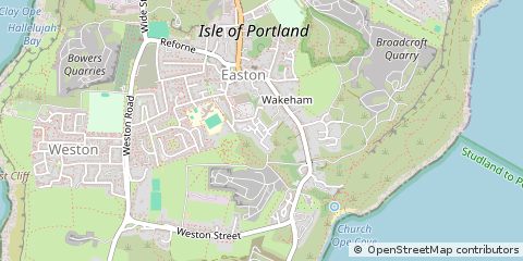 Map of Portland, Dorset