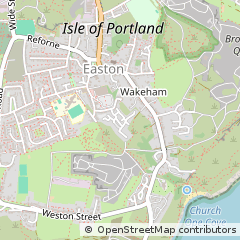 Map of Portland, Dorset