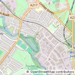 Map of Mitcham, Surrey
