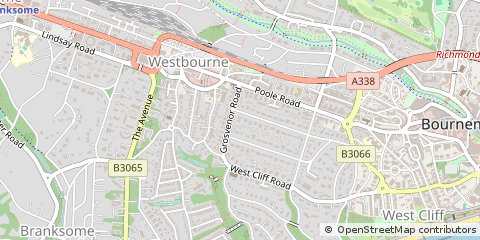 Map of Bournemouth, Dorset