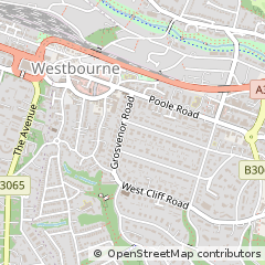 Map of Bournemouth, Dorset