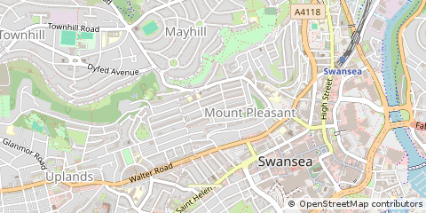 Map of Swansea